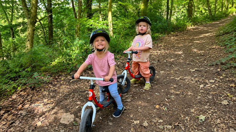 Dudmaston Comer Woods Children bikes Shropshire